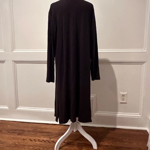 IMNYC Isaac Mizrahi Open Front, Cascade Drape, Black Cardigan | Size L - Picture 3 of 7